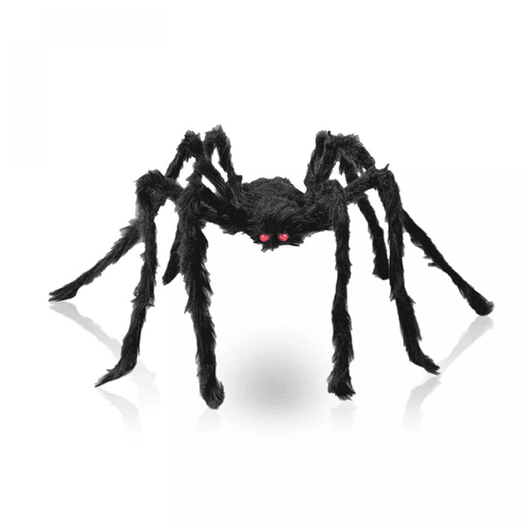 XYCCA Spider Decorations,Light up Black Hairy Spider Decoration for Halloween Decorations Indoor, Outdoor and Party Decor ( 59.05 in )