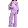 thumbnail image 5 of BXJX Girls Outfit Sets Size 10-12, Spring Fall Long Sleeve Zip up Hoodies and Sweatpants 2 Piece Sets, 5 of 7