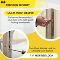 thumbnail image 3 of 11-3/4" Multi-Point Mortise Lock with Face Plate and Keeper for Sliding Patio Glass Door | Two Point Keeper for Mortise Lock for Patio Sliding Door, 3 of 9