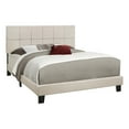 thumbnail image 1 of Monarch Specialties Bed, Queen Size, Platform, Bedroom, Frame, Upholstered, Linen Look, Wood Legs, Beige, Black, Transitional, 1 of 4