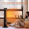 thumbnail image 7 of Ecotronic 1500W Electric Tower Space Heater, 36" PTC Ceramic Heater with Thermostat, Realistic Flame Effect, 3 Modes, 60° Oscillation, 12H Timer & Remote Control for Indoor Use, 7 of 7