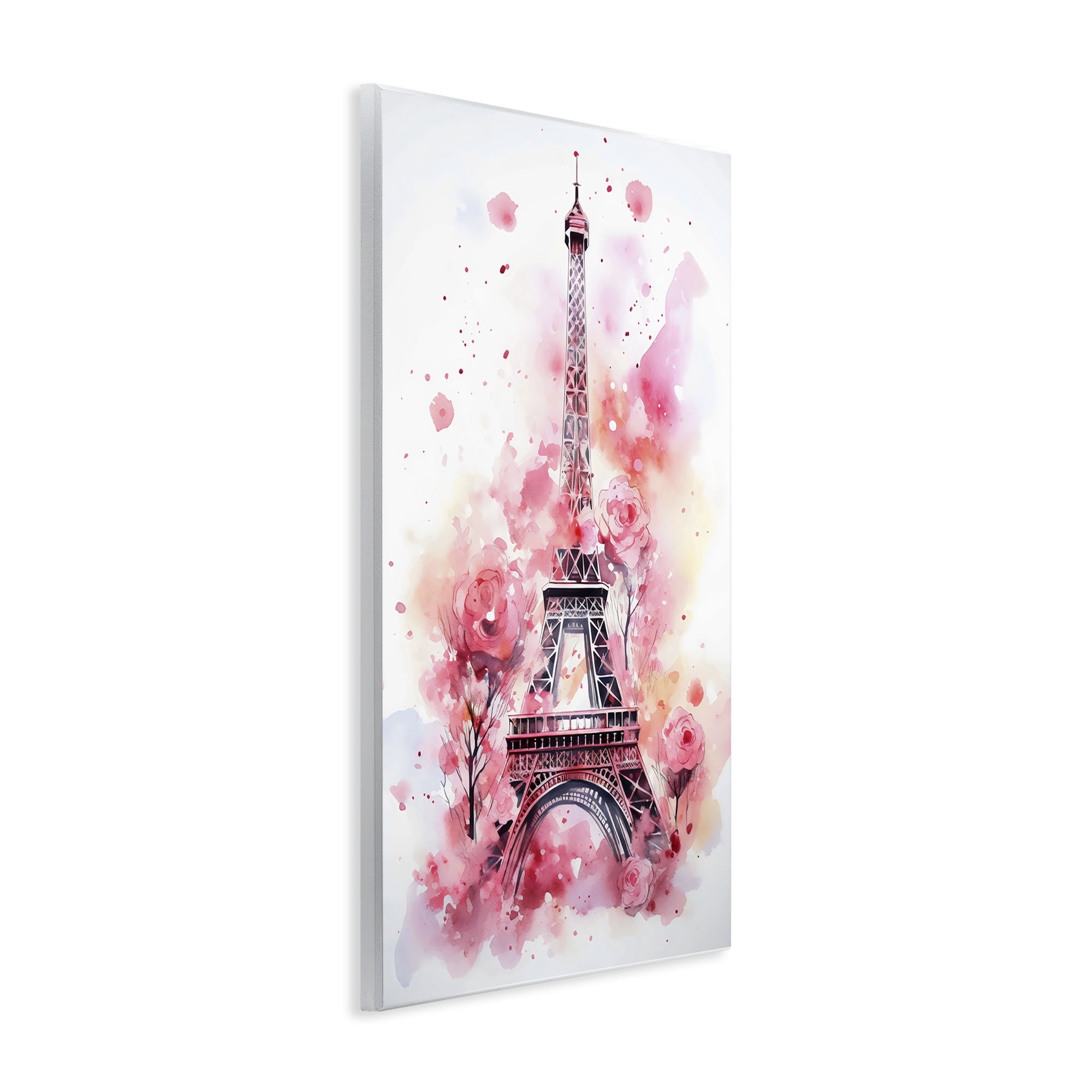 Stupell Industries Eiffel Tower In Roses Wall Plaque Art, design by Creative Studio