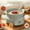 thumbnail image 5 of MAGNIFIQUE 4.5 Quart Olive Green Round Claypot Multi-Cooker, Digital Slow Cooker with Removable Non-Toxic Pot, 5 of 8