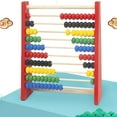 thumbnail image 2 of BESTSKY 2Pcs Abacus,Cognitive Number Trainer Abacus for Kids Math,Consistent Drilling Wood Abacus,Yellow, 2 of 4