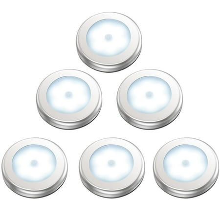 

witspace LED Night Light Closet Lights Motion Sensor Light Indoor Battery Powered LED Closet Lights Stick On Anywhere Motion Night Lights Stair Lights Wall Lights for Hallway White 6 Pack