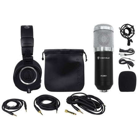 Audio Technica Gaming Streaming Twitch Kit w/Recording Mic+ATH-M50X