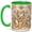 Green, variant on Floral Elephant Coffee Mug, Pastel Elephant Family Mug, Ceramic Cup