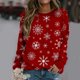 thumbnail image 4 of Camiseta de algodón de Navidad para mujer, suéter Harajuku de cuello redondo, jersey de manga larga para mujer, ropa de gran tamaño para mujer, otoño, 4 of 4