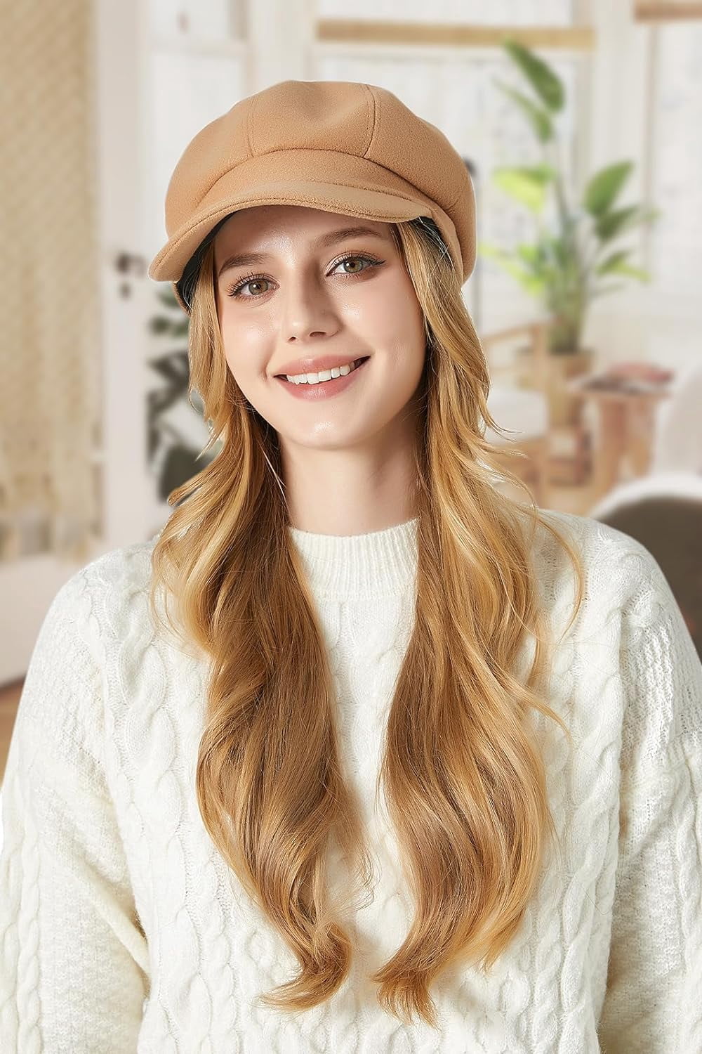 6842 Women Beret Newsboy Hat French Wool Cap Classic Autumn Spring Winter Hats Sumolux Women Beret Newsboy Hat French Wool Cap Classic  main image 3