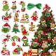 thumbnail image 4 of Adornos colgantes con espirales de papel de aluminio para Navidad, árbol de Navidad, muñeco de nieve, alce, campana, juego para fiestas navideñas en interiores y exteriores, 4 of 5