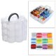 thumbnail image 1 of de almacenamiento con bandejas Almacenamiento de ías de ías y almacenamiento Caja de / Org El 17x17x13cm Baoblaze organizador de manualidades de costura, 1 of 8