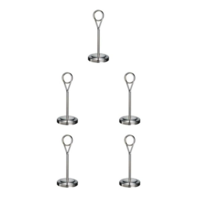 Baohd Contemporain Numéro de Table Titulaire Photo Stand pour les Paramètres de l'Hôtel à la Mode Argenté 15cm 5Set