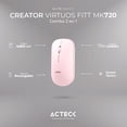 thumbnail image 4 of Kit Teclado y Mouse Acteck VIRTUOS SILK MK720 Inalambrico USB-C Rosa AC-936279, 4 of 6