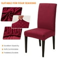 thumbnail image 3 of 4Pcs Chair Covers Stretch Dining Chair Slipcover Removable Chair Protector for Dining Room, Hotel, Ceremony, Machine Washable Small square Jacquard Knitted Fabric, 3 of 7