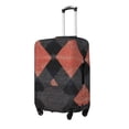 thumbnail image 3 of Multi-Size Suitcase Protective Cover Full Range Double Stitching Invisible Zipper For Travel Business Argyle Plaid Darksalmon_4 Medium, 3 of 8