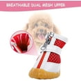 thumbnail image 4 of 4Pcs Mesh Dog Shoes Dog Boots, Breathable Dog Shoes for Small Dogs, Waterproof Puppy Booties Sandals with Anti-Slip Sole and Zipper, Dog Shoes for Hot Pavement Durable Pet Paw Protector, 4 of 6