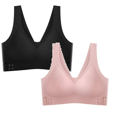 LUOGENLI Women Bralette Top Women Casual Adjustable Breathable Top Bra Underwear without Steel Ring Gathering Women Bras Push up Padded Women Bralette XXL