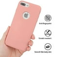 thumbnail image 3 of Apple iPhone 7 Plus /8 Plus Phone Case Slim Fit Thin Hybrid Liquid Silicone Soft Gel Rubber Shockproof PINK Cover with Soft Microfiber Cloth Lining Cushion Case for iPhone 8 Plus, iPhone 7 Plus, 3 of 6