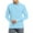 Light Blue, variant on WTOBBY Men's Raglan Sleeve Performance Shirt with UPF 50 Sun Block, Lightweight Long Sleeve, and Golf-Ready Design for Breathable Summer Wear ,Brown L