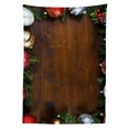 thumbnail image 3 of Ambesonne Christmas Tablecloth Rectangular Table Cover, Rustic Home Baubles, 60"x90", Multicolor, 3 of 4