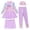 1-Purple21584, variant on Tiijoy UPF 50 Swimsuit for Girls Long Sleeve Swim Dress Shorts Pants Swim Cap Bathing Suits, 4-Piece, Sizes 2-12