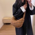 thumbnail image 4 of Bolso Bandolera Hinchado para Mujer Bolso Hobo Acolchado Con Burbujas Bolso Compras Con Honda (café), 4 of 9