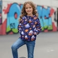 thumbnail image 3 of Xoenoiee Ghost Pumpkin Bat Candy Print Girls Zip Up Hoodie Long Sleeve Halloween Cropped Sweatshirt Kids Crop Top Pullover Fall Outfits with Front Pocket, Size 13-14 Years, 3 of 7
