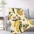 thumbnail image 4 of XMXT Flannel Warm Throw Blanket, Tropical Bananas Flower Bedroom Decor Blankets for Bed Couch Living Room, 50 x 70 inches, 4 of 9