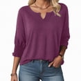 thumbnail image 2 of Godom Women's 2025 Fashion Tops 3/4 Length Sleeve Business Casual Blouses Summer Tees Shirts, 2 of 7