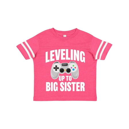 

Inktastic Leveling Up to Big Sister Gift Toddler Toddler Girl T-Shirt
