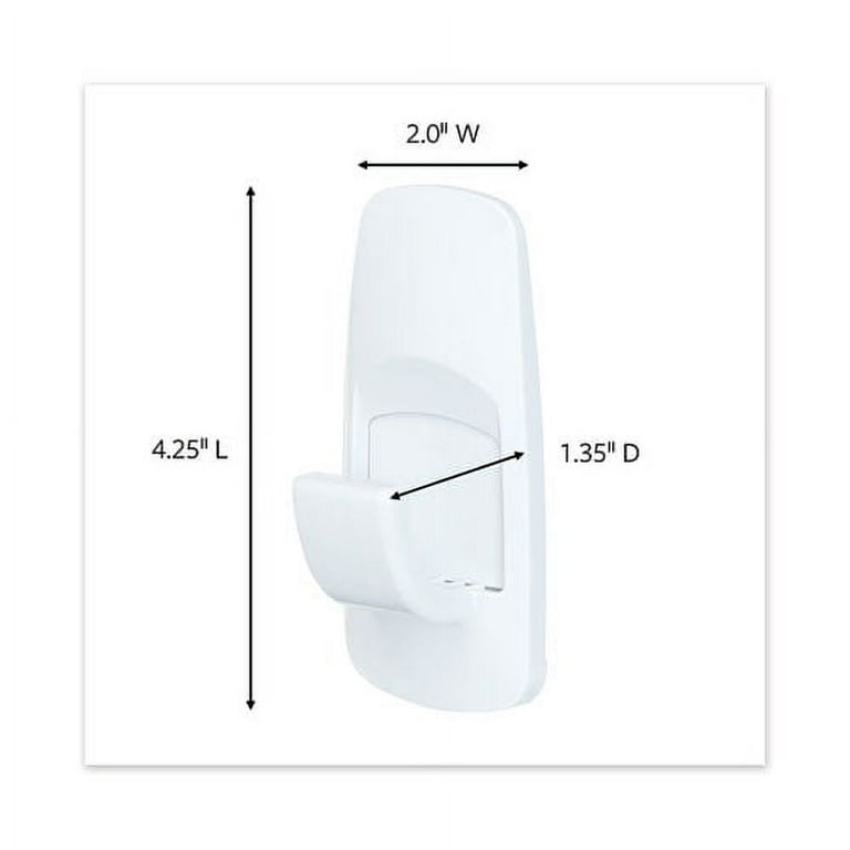 7.5 lb. 5 in. White Jumbo Plastic Hook (1 Hook, 4 Strips) 7.5 lb. 5 in. White Jumbo Plastic Hook (1 Hook, 4 Strips)