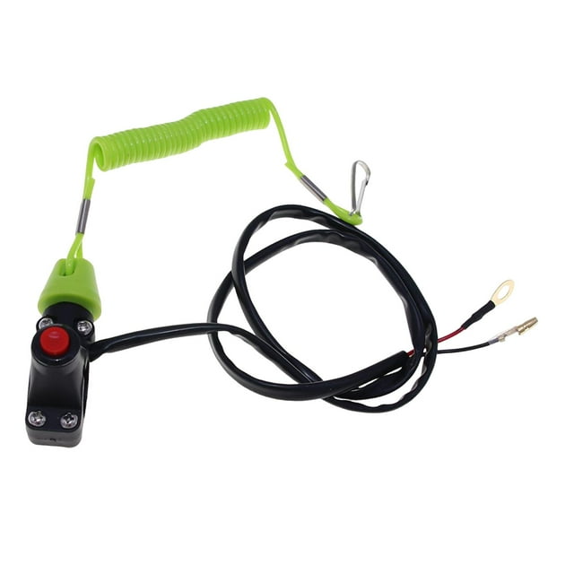 Interruptor de parada de emergencia para manillar de 7/8", interruptor de freno de motor, accesorio de repuesto universal para motocicletas y Verde
