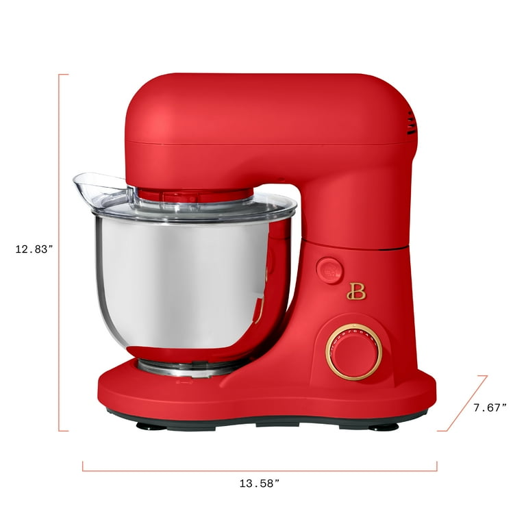 Beautiful 3.5 Qt Stand Mixer with Flat Beater, Dough Hook, Balloon