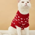 thumbnail image 4 of TELOLY Dog Clothes,Acrylic Blend Material Dog Sweaters,Slim Fit Design Comfortable and Non-Irritating Dog Sweatshirt,Red,M, 4 of 4