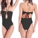 thumbnail image 1 of Trajes de baño de una pieza para mujer Traje de baño de cuello colgante de color sólido para mujer Traje de baño de bikini deportivo Traje de baño de cadera alta Traje de baño para mujer, 1 of 4
