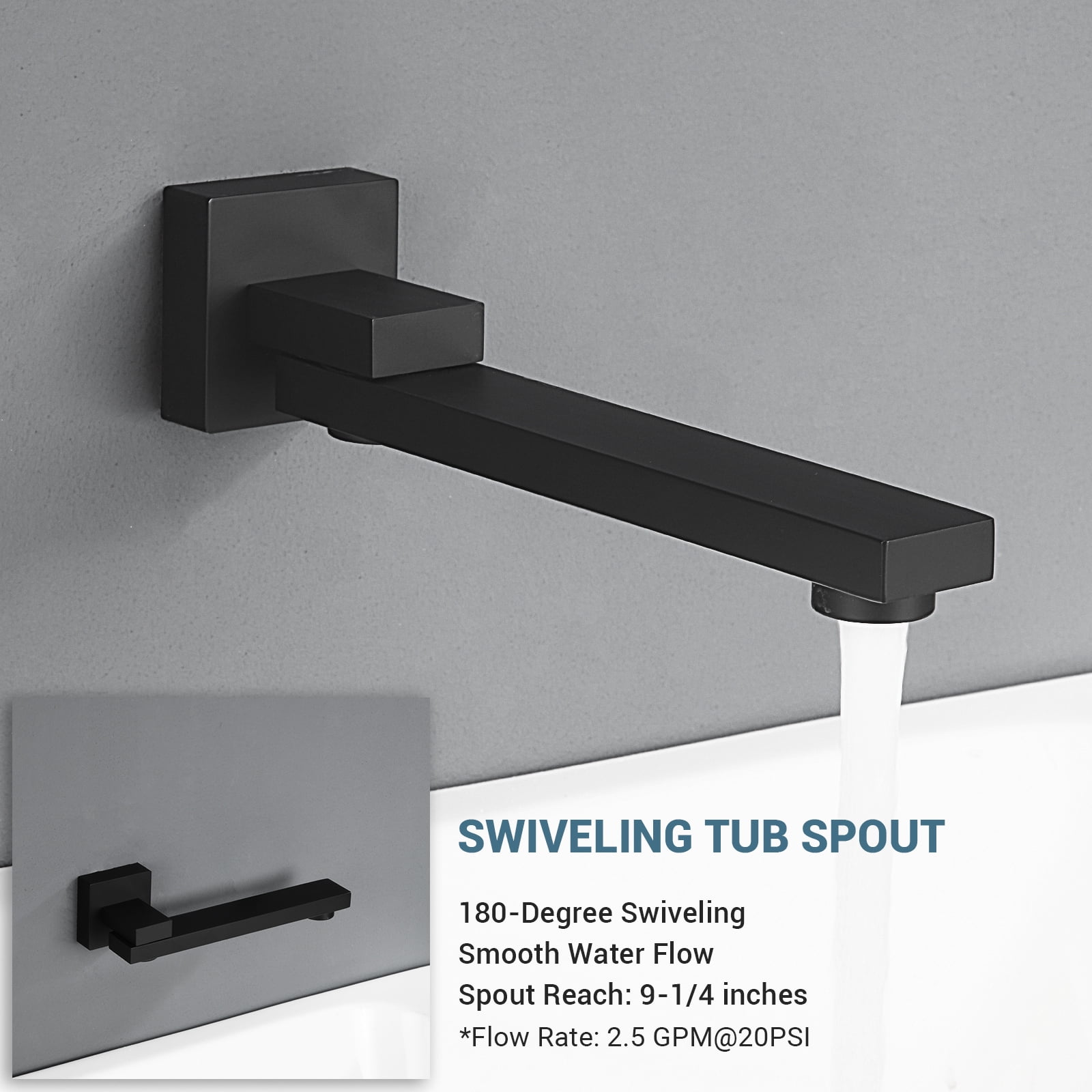 Tub Shower Faucets Sets Complete Brushed Gold Bathtub Shower System with Tub Spout, Bathtub Faucet Set Tub and Shower Faucet Combo Trim Kit with Rough-in Valve