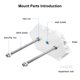 thumbnail image 4 of Soporte de pared para patineta Uxcell, soporte acrílico para almacenamiento, 2 unidades, 4 of 5