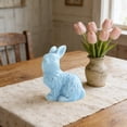 thumbnail image 6 of SLYNSHome Easter Bunny Figurine Blue Ceramic Bunny Rabbits Modern Art Spring Home Decor Easter Decorations Rabbit Figurines Decor, 6 of 8