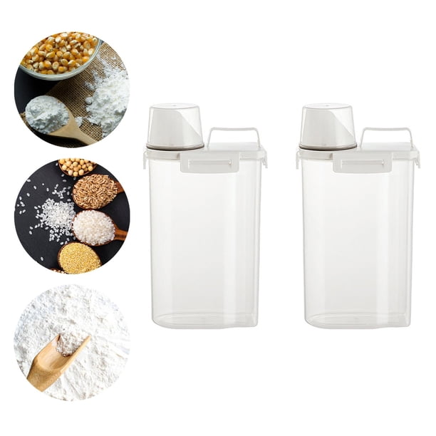 Contenedores de harina, cubos de arroz, encimera multifuncional Visible, almacenamiento de granos, caja de alimentos, contenedores para alimentos para 3L