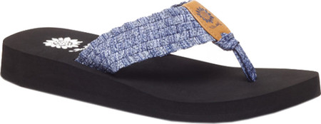 women's yellow box flip flops