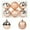Rose Gold, variant on 6pc Christmas Ball Ornaments,3.15inch Sunflower Christmas Balls Ornaments Set for Tree,Shatterproof Xmas Tree Decoration,Painting & Glittering Hanging Ball Baubles