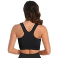 thumbnail image 2 of A AGROSTE Women's Zip Front Closure Sports Bra - Seamless Wirefree Post Surgery Zipper Padded Racerback Workout Gym Yoga Bras, 2 of 6