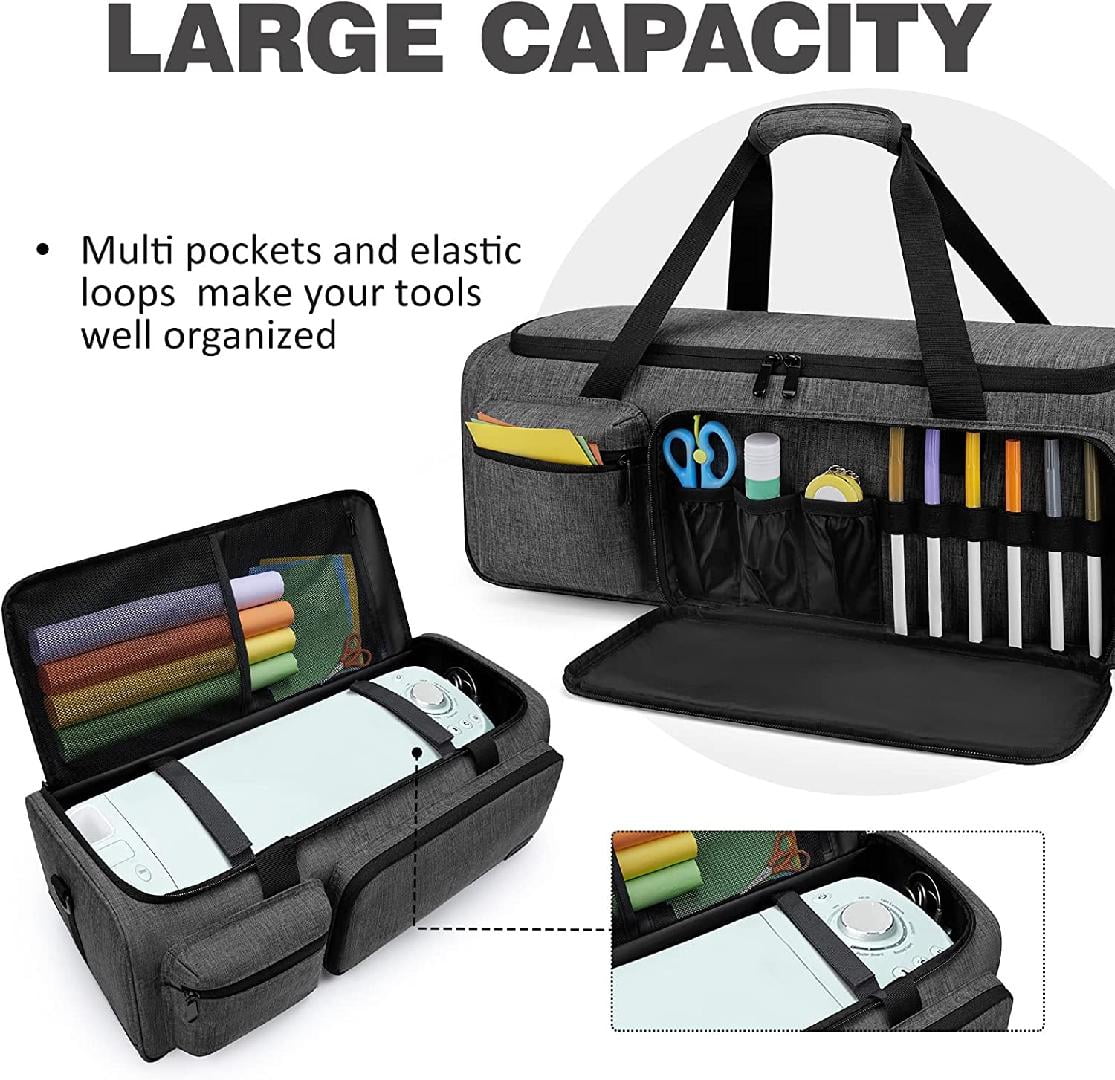  NICOGENA Double Layer Carrying Case with Mat Pocket for Cricut  Explore Air 2, Cricut Maker, Cricut Maker 3, Cricut Explore 3, Multi Large  Front Pockets for Tools Accessories and Supplies, Purple