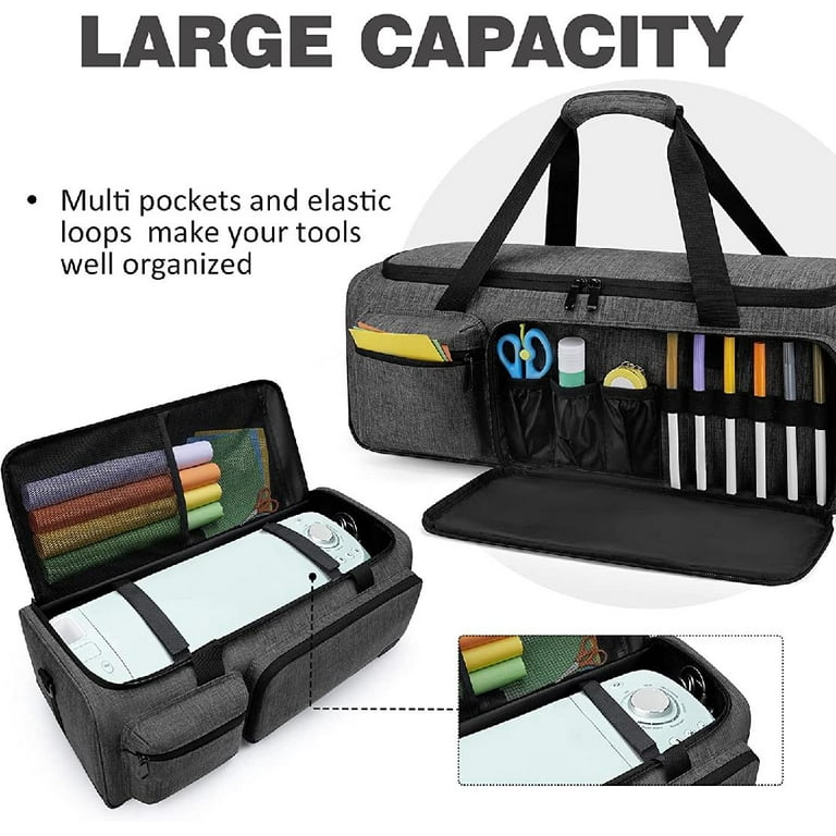 NICOGENA Carrying Case with a Mat Pocket for Cricut Explore Air 2, Cricut  Maker, Cricut Maker 3, Cricut Explore 3, Multi Large Front Pockets for  Tools