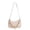 White, variant on Women's Woven Straw Shoulder Bag Beach Small Underarm Tote Purse Boho Hobo Handbag with Seashell Pearl Beaded Chain for Summer Casual Vacation - White