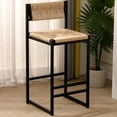 thumbnail image 3 of ENYOPRO Bar Chairs Set of 2, Counter Height Bar Chairs for Kitchen Counter, Paper Rope Weave Kitchen Chairs with Metal Legs, Bar Chairs for Restaurant, Coffee Shop, Honey, 3 of 10