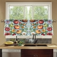 thumbnail image 4 of Yayeee Kitchen Curtains Tier Set of 2 Light Filtering 57"x36" Over Sink Window Panels, Floral Tomatoes, 4 of 7
