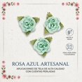thumbnail image 2 of Flor Azucena de Tela Color Verde Menta 84 Piezas con Hoja Verde y Tallo de Alambre, 2 of 4