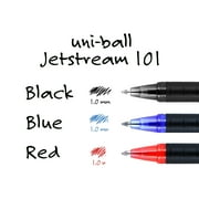 Uniball Jetstream 101 Stick Ballpoint Pens, Medium Point (1.0mm), Blue Ink, 12 Count