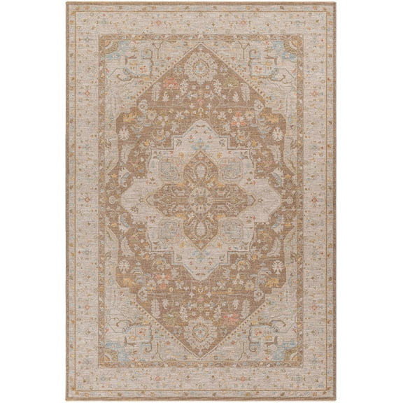 Boutique Rugs Roni Traditional Area Rug - Dark Brown, Taupe, Medium Gray - 10' x 13'11"